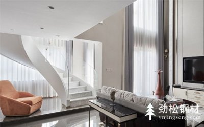 北歐現(xiàn)代風(fēng)弧形樓梯效果圖